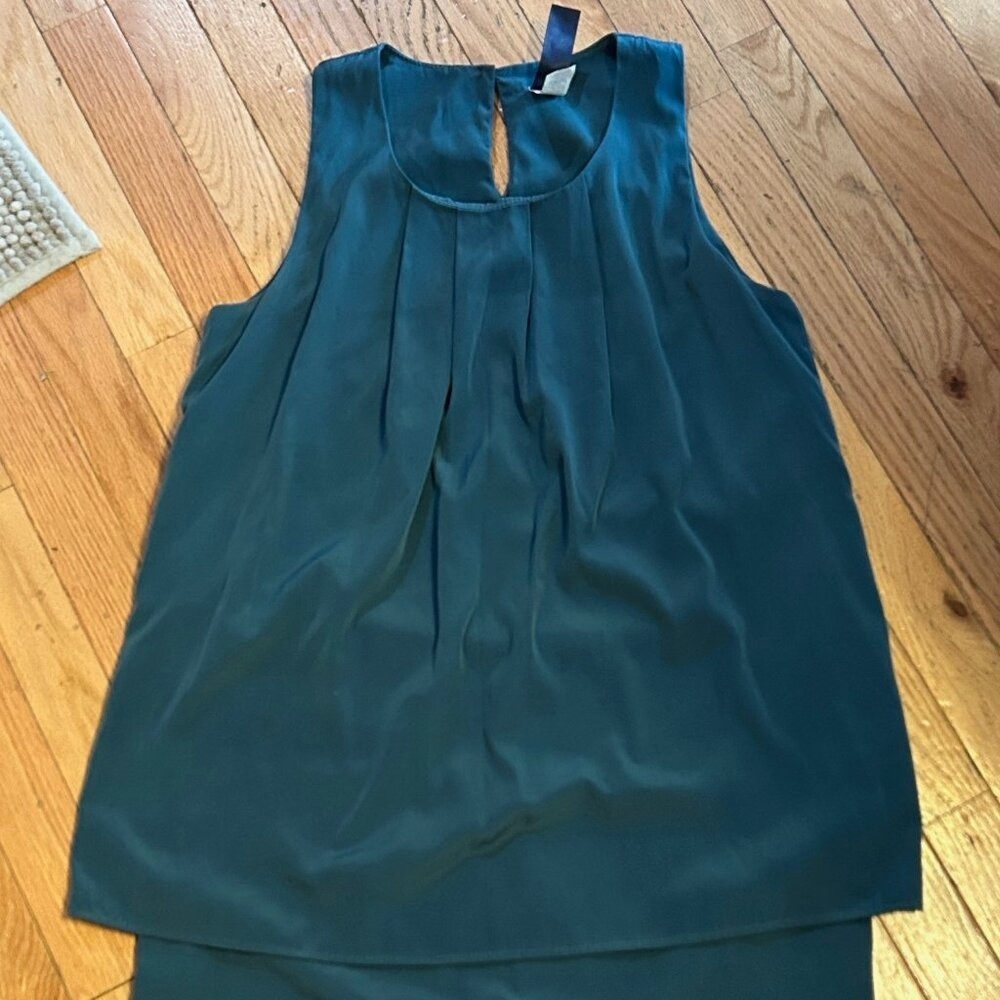 Blue Rain Sleeveless Tunic Style Top Green Size Medium T16-22